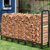 Estante para leña exterior exclusivo transfronterizo de 1.2 m/1.8 m/2.4 m/3.6 m, almacenamiento interior, jardín, estante de almacenamiento de alta resistencia