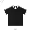 Verano Nuevo Cuello Redondo Moda Marca Padre-Hijo Manga Corta Casual Tres Rayas Algodón Puro Publicitaria Cultural Camisa Ropa de Trabajo en Stock
