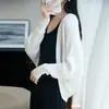 Blusa de Malla de Aire Acondicionado Nueva de Verano para Mujer, Cárdigan de Manga Murciélago, Top de Punto Fino
