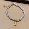 Pulseira de pérolas requintada estilo francês, moderna e sofisticada, design criativo para o dia a dia, acessório elegante e versátil