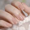 Unhas Postiças Huanhuan Cor Nude Tendência Estilo Desejo Puro Templo Ganlu Feitas à Mão Pré-Fabricadas Adesivos de Unha Falsas