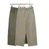 Pantalones favorecedores para todos los tipos de pierna, pantalones de pierna ancha estilo otoño, corte recto simple de cintura alta, que ocultan las caderas, adelgazantes, color liso, jeans holgados para mujer