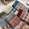 20 Otoño e Invierno Nuevos Calcetines de Lana Calcetines Gruesos Cálidos Estilo Étnico Exportación Transfronteriza Suministro Amazon Aliexpress