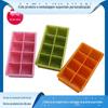 Fornecimento direto da fábrica 8 cavidades molde de gelo de silicone DIY molde de gelo caixa de comida para bebê cozinha suprimentos
