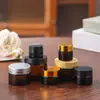Botellas Marrones y Crema al por Mayor Transfronterizas, Botellas para Crema de Ojos y Crema Facial, Botellas de Vidrio a Prueba de Luz de 5g 100g, Botellas de Muestra para Envases de Cosméticos