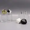 Botella de perfume premium de 30ML tapa de poliedro irregular botella sub-perfume portátil botella de spray cosmético de vidrio