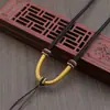 Corda Grossa Ajustável para Pingente, Pingente de Jade Trançado Feito à Mão, Pixiu, Cera de Abelha, Corda para Pendurar Amuleto de Buda, Corda de Colar de Oito Fios Atacado
