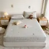 Sábana bajera acolchada, pieza única, protector de colchón engrosado, no es algodón puro, funda de cama 100% algodón, protector de colchón a prueba de polvo y antideslizante