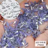 Joyería al por mayor para decoración de uñas con base blanca caliente transfronteriza, forma ovalada de gota de agua de fondo plano, malla lavable, decoración para torno de uñas