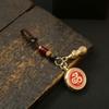 Latão Chinês Zodíaco Vermelho Tesouro da Sorte Turn Key Chain Pingente Homens e Mulheres Chave de Carro Bolsa Pingente