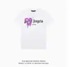 Camiseta Unisex Palm Angels Heart Melting Graffiti Lettering Gola Redonda Manga Curta Solta Verão