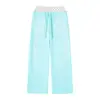 Pantalones de pierna ancha de doble cintura con estampado de lunares estilo americano para mujer, nuevo estilo casual perezoso suelto con cordón, otoño 2026