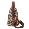 Moda transfronteriza Bolso de hombro retro europeo y americano con estampado de leopardo 2023 nuevo versátil ligero doble uso para mujer bolsa de pecho de viaje