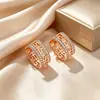 Xuping Brazaletes Rusos Transfronterizos para Oreja, Aros Color Oro de 18K con Incrustaciones de Diamantes, Joyería de Lujo Ligero de Alta Gama al por Mayor para Mujeres