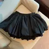Saia lanterna com cintura elástica, saia evasê fina e ultracurta para mulheres, doce e sexy, plus size, volumosa, adequada para dançar e uso casual