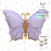 Nuevos globos de papel de aluminio con forma de mariposa mate estilo INS, accesorios de decoración para fiestas de animales, juguetes para niños