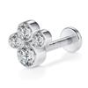Set de pendientes de garra de gato de titanio Jiang Ti F136 engastados con circonita 5A venta caliente transfronteriza joyería para piercing de cuerpo de aleación de titanio G23