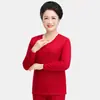 Roupa Térmica de Outono e Inverno para Mulheres de Meia-Idade e Idosas, Algodão Acolchoado de Três Camadas, Roupa Térmica Quente para Mães, Roupa Térmica Masculina e Feminina para Todas as Idades, Camada Base de Outono e Inverno