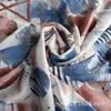 Tecido de Malha Estampado com Padrão Quadrado e Redondo Artístico 40D Poliéster Elastano Elastano Malha Estampada Camisa Base Tecido para Vestido de Férias na Praia
