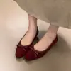 Nueva Colección Otoño 2026: Zapatos Mary Jane para Mujer con Punta Cuadrada, Moño y Tacón Bajo, sin Cierre, para el Trayecto al Trabajo