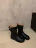 Botines Retro Marrones Tacón Grueso Botas Negras de Moda Botas para Mujer Estilo Coreano Principios de Otoño Botas Adelgazantes Estilo Occidental Botas de Tacón Apilado Mujer