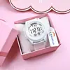 Reloj Electrónico Redondo de Color Macarrón Más Vendido Transfronterizo, Estilo Juvenil Resistente al Agua Luminoso Multifuncional para Estudiantes