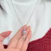 Colgante de Plata de Ley 925 con Mantra de Seis Caracteres Estilo Chino Nuevo Simple Diseño Nacional Collar de Moda Versátil para Hombres y Mujeres 1131A