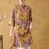 Vestido Cheongsam Elegante de Estilo Chino Nuevo, Estilo Nacional, Botones, Cuello Alto, Estilo Retro para Mujer