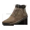 Nuevos Zapatos Casuales de Caña Alta para Hombre para Otoño e Invierno, Zapatos Tipo Calcetín Cálidos de Estilo Británico Retro, Botines para Hombre