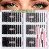Kit de Racimos de Pestañas 800 Piezas Extensiones de Pestañas Individuales en Racimo