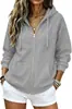 Procesamiento Personalización Suministro Exclusivo Transfronterizo Más Vendido en Amazon Sudadera con Capucha y Cremallera Europea y Americana Sudadera Casual Holgada para Mujer