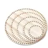 1 pieza Cesta Redonda Hecha a Mano Creativa Base para DIY Almacenamiento Base de Madera Natural Placa Gancho Base para Bolsa Tejida