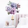 Fanqi nuevo FX-B112 dormitorio pasillo mesita de noche azul púrpura peonía grande decoración de pared adhesivo de pared