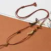 Novo Cordão Minimalista Trançado Artesanal Estilo Chinês, Adequado para Pendurar Pingentes Thangka, Cera de Abelha e Jade, Colar de Corda de Algodão Estilo Étnico Vintage