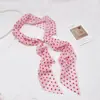 Pañuelo de Seda con Estampado de Leopardo Estilo Francés para Mujer, Nuevo Bufanda Versátil de Primavera y Verano para Cuello, Cinta, Lazo para el Cabello, Decoración de Lazo, Pañuelo Cuadrado Pequeño con Cadena de Perlas