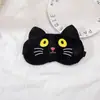 Máscara de ojos de felpa con diseño de gato de dibujos animados, para calor y frío, para dormir, para niños, adecuada para uso en casa y al aire libre en invierno, disponible para venta al por mayor