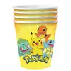 Decoración Tema Fiesta Pikachu Banner Pokemon Decoraciones Colgantes Mantel Servilletas de Papel Vasos de Papel Platos de Papel Set Dibujos Animados