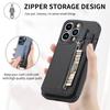 Para iphone11Pro bolsa para cartão capa de celular aba com zíper XSMax padrão de fibra de cartão capa protetora para comércio exterior