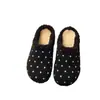 Zapatos Mocasines de Suela Gruesa con Lunares Estilo Perezoso Coreano Bolso Tote Peludo Mules Zapatos de Medio Abierto sin Espalda para Mujer Casual Nuevo Estilo 2026 Lana Otoño