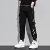Calças acolchoadas de outono e inverno, calças masculinas com forro de lã, calças slim fit da marca da moda, calças compridas estilo arcade fritas de cano reto para estudantes