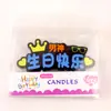 Velas de Cumpleaños Personalizadas de Letras Dibujos Animados Coloridas Decoración para Hornear Pasteles Creativa Marca de Letras Inglesas Velas para Fiesta