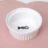 Tigela Dupla Cerâmica para Gatos, Tigela de Água com Proteção de Pescoço, Boca Inclinada Elevada, Tigela de Comida para Gatos, Tigela de Água, Tigela para Pets, Acessórios para Pets
