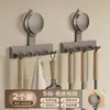 Gancho de Cozinha com Ventosa Cor Grafite, Suporte de Ganchos sem Furos, Suporte de Armazenamento para Cozinha para Pendurar Facas, Espátulas, Colheres, Toalhas, Suporte de Ganchos Montado na Parede