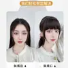 Peluca con flequillo y banda para el pelo con diamantes de imitación, reedición de una sola pieza, peluca femenina con cubierta para la cabeza, cabello blanco, pieza de cabello sin costuras