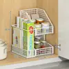 Caja de almacenamiento interior para puerta de armario de cocina, artefacto de almacenamiento sin perforaciones montado en la pared, estante de almacenamiento para película adherente de puerta de armario y refrigerador