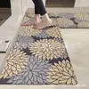 Tapetes de Piso para Cocina Amazon Transfronterizos, Tapetes Antideslizantes de Cuero Absorbentes de Agua, Tapetes de Piso de Diatomeas de Tira Larga Floral Estilo Americano Disponibles para Venta al por Mayor