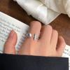 Anillo sencillo de plata 925, anillo que no se decolora, diseño de nicho, sensación de estilo ins, joyería simple, anillo de plata esterlina de alta gama, venta al por mayor para mujeres