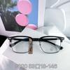Nueva Moda para Hombre Negocios Montura Cuadrada Ceja Estante Montura de Gafas Tendencia de Moda Mismo Estilo Xiaohongshu Aleación Montura Completa