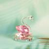 [Atacado Pequeno] Cisne Rosa Cristal Médio Enfeites de Animal Quarto de Crianças Joias Criativas Cisne de Cristal