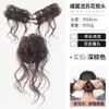 Peruca estilo coque para mulheres, coque de cabelo autoenrolável estilo espanador, anel de cabelo flor de botão de bigode de dragão, volumoso e fácil de usar, um item essencial para adicionar volume ao cabelo